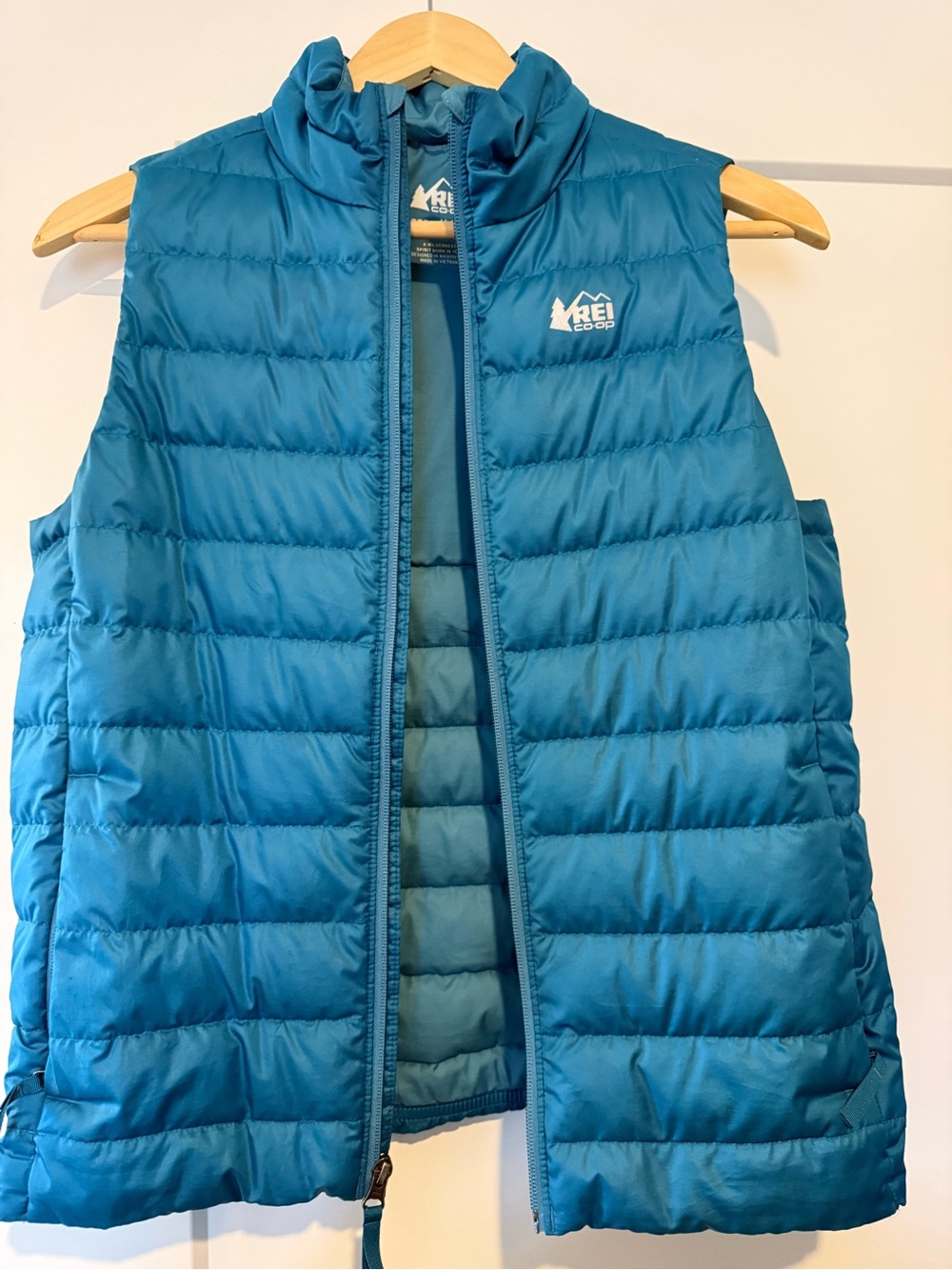 REI down filled Kids' Blue Quilted Packable Vest